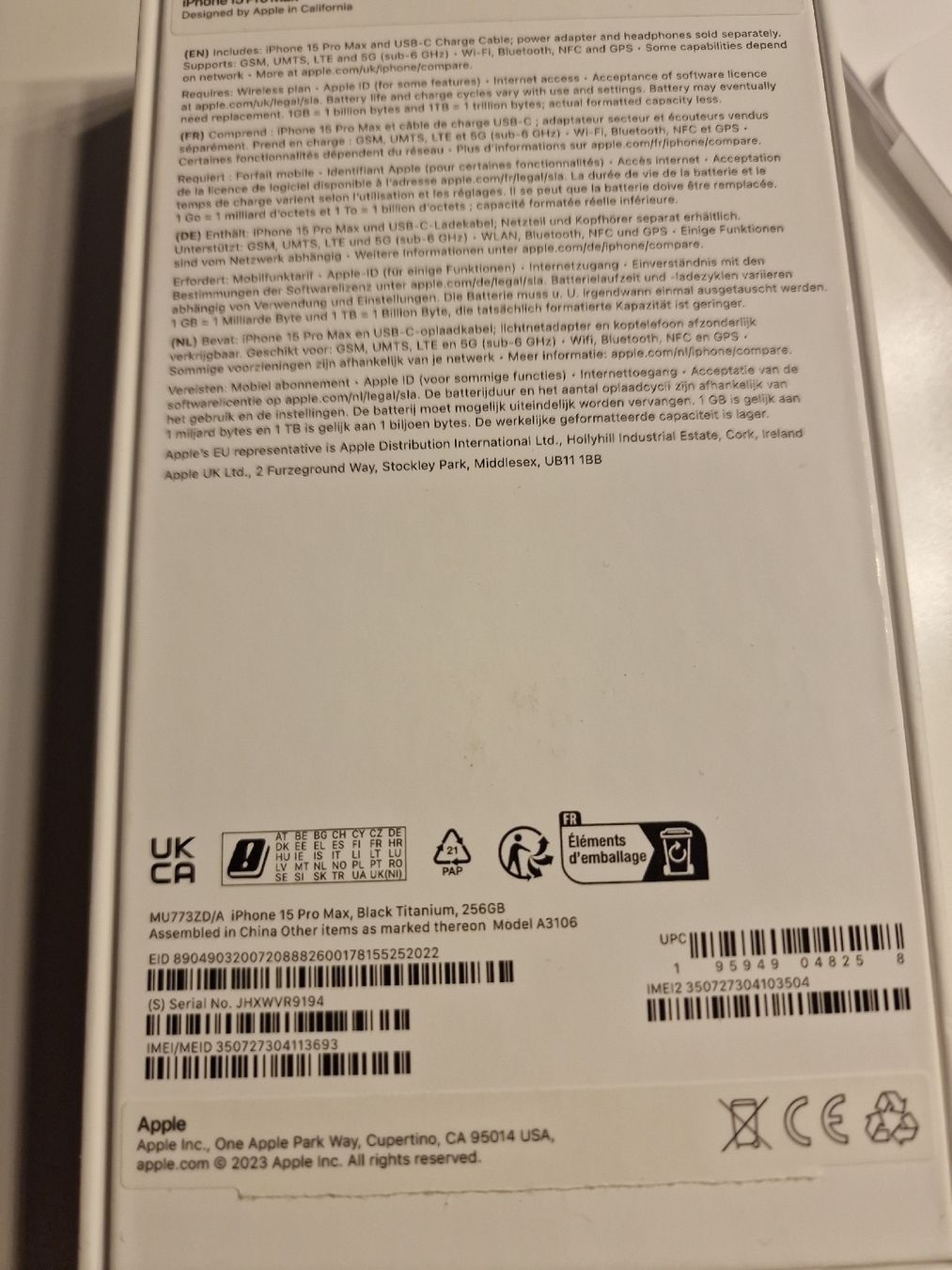 Apple Handys / Smartphones: Iphone 15 Pro Max Black Titanium 256GB – Gebraucht aus Moosleerau von babynaz 2