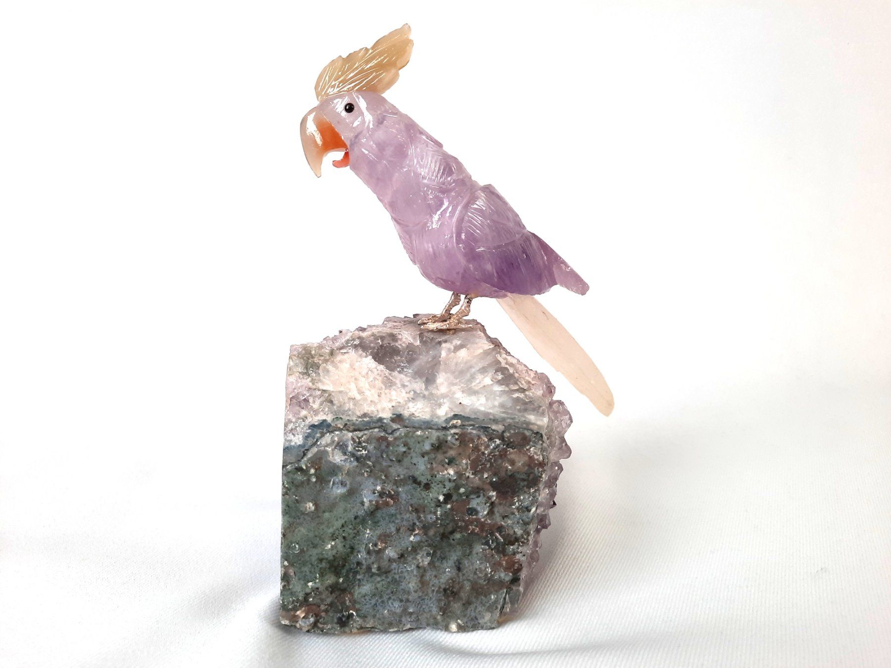 Minerali & Pietre curative: Papagei auf Amethyst – Usato da Beinwil am See venduto da Restwert_Beinwil 2