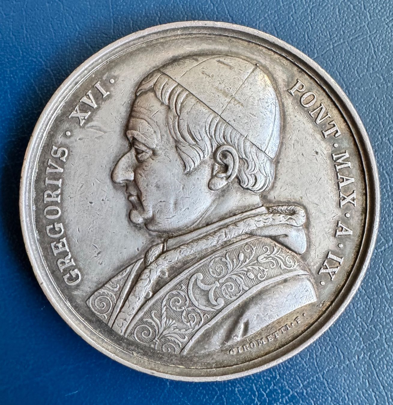 Medaglie: Silbermedaille Papst Gregor XVI.1839 Rom Geymüller – Usato da Ebikon venduto da Dmasterx