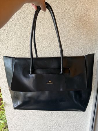Sac en cuir noir, idéal pour laptop 15"
