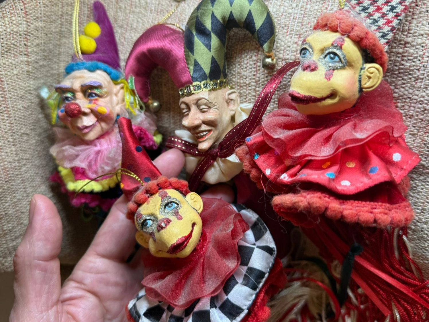 Tutte le decorazioni: 4 Märchenhafte Clown Dekoration Goodwill – Usato da genève venduto da Isarath