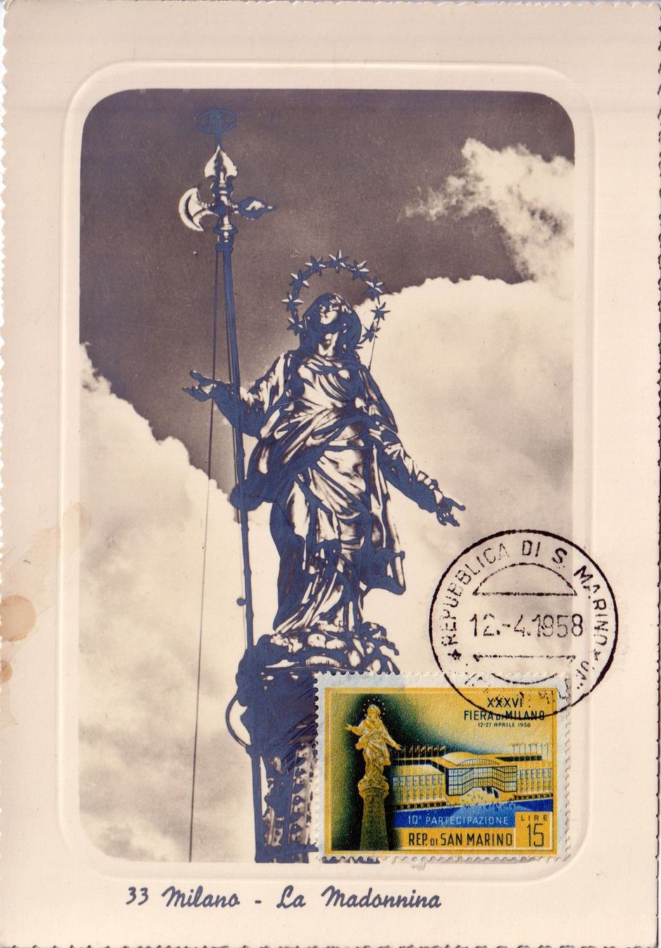 Tous les timbres: San Marino, Maxikarte 1958 – D'occasion à Basel par Bingis