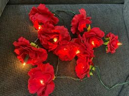 Rosen-Lichterkette, neuwertig