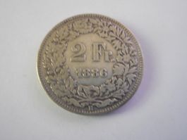 2 Fr. 1886 silber  uralt