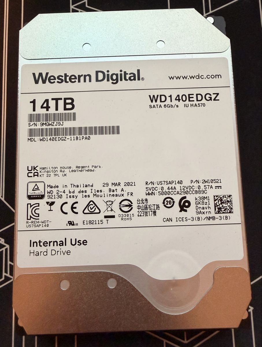 Western Digital Dischi rigidi: WD 14TB WD140EDGZ HDD – Usato da Heerbrugg venduto da predch