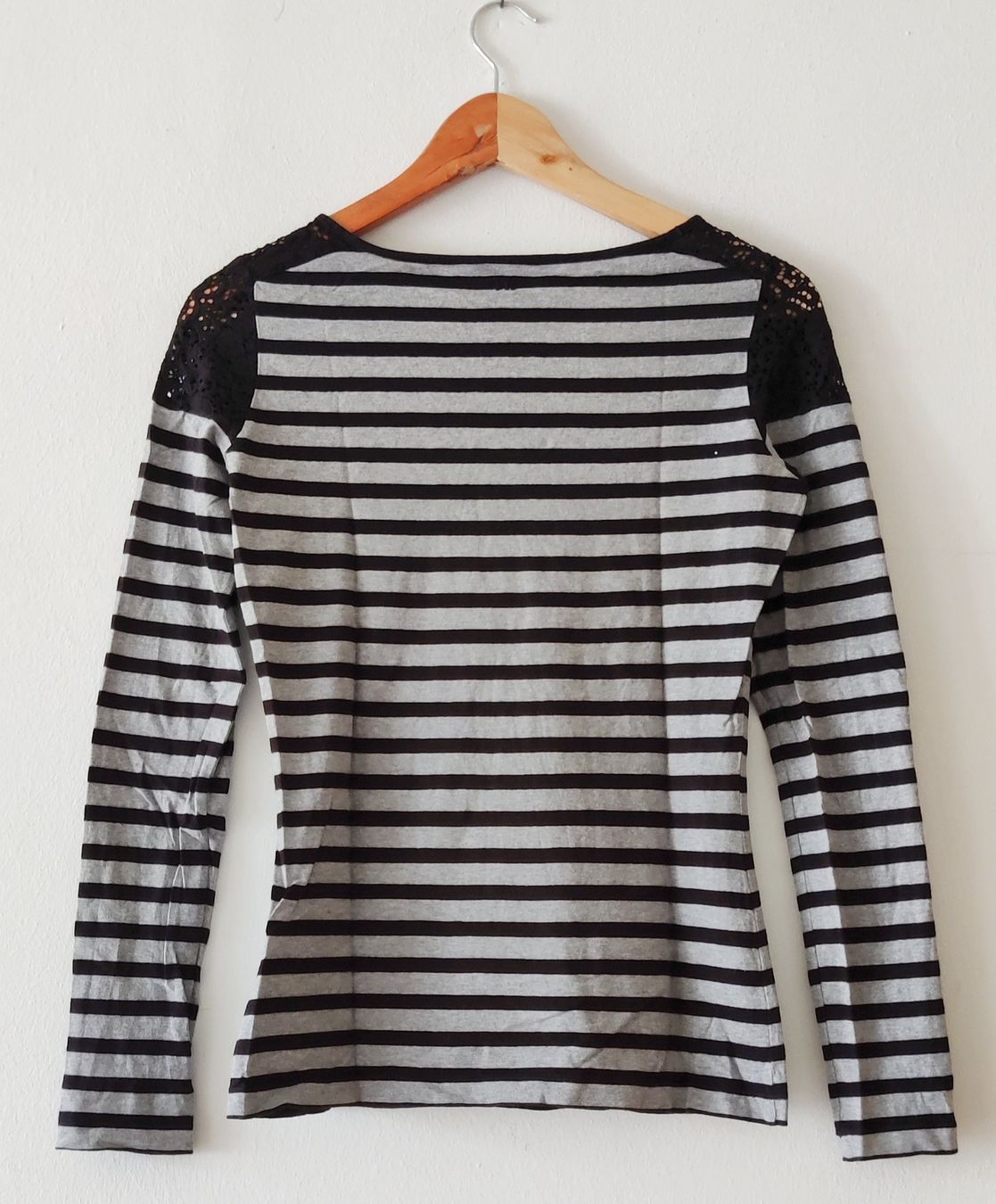 T-shirt: NATURALINE Pullover Spitze Shirt Pulli Bio-Baumwolle Gr.XS – Usato da Winterthur venduto da Lotusherz 1