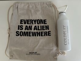 Coldplay Stofftasche & Flasche