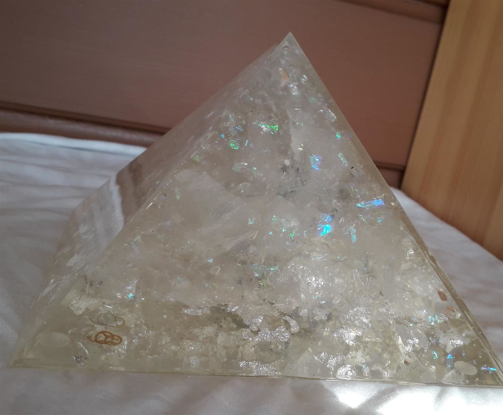 Edelsteine: ORGONIT Pyramide Large * MOND Mondstein – Neu und originalverpackt aus Aeschi b. Spiez von KRONLICHT 6