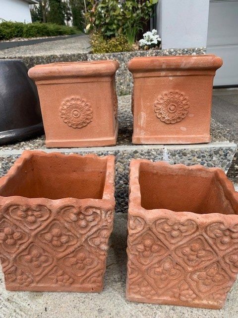 7 Blumentöpfe 4 davon Terracotta Handgefertigt Kaufen auf Ricardo