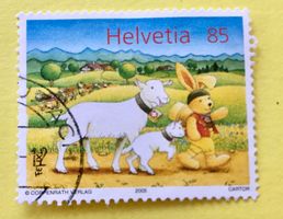 Nr.1163 Felix begleitet von Ziegen  GESTEMPELT 2005 