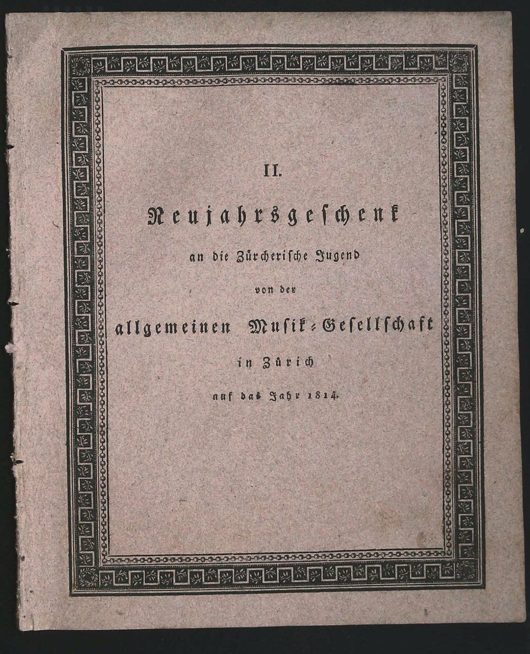 Stiche: Kappel, Zürich Neujahrsblatt 1814 – Gebraucht aus Rafz von Helvet32 1