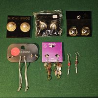 Diverse Ohrring-Sammlung: Clips, Hänger, Stecker – Neu!