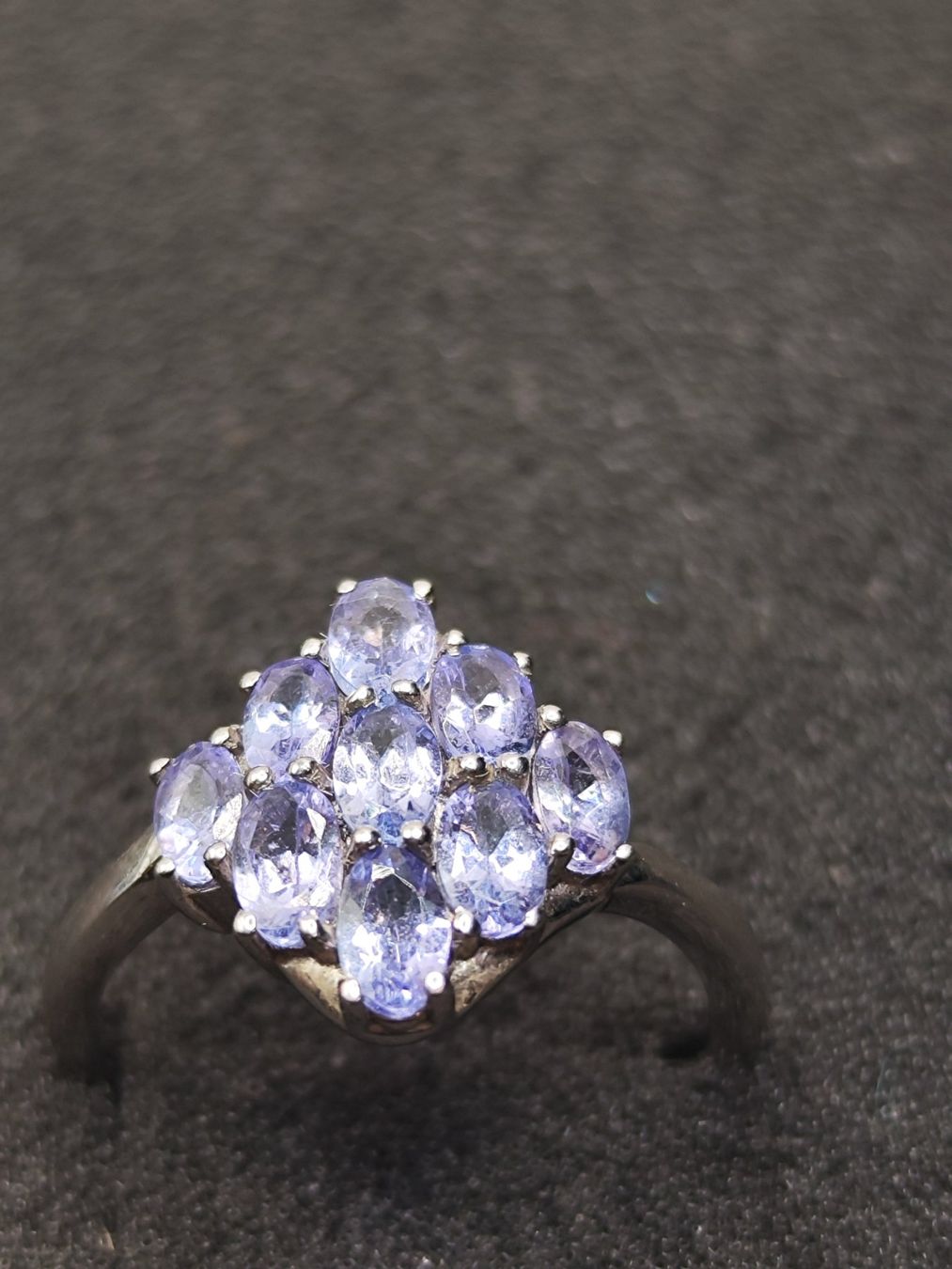 Anelli: Vintage 925er Silber Ring mit Tansanite Top – Usato da Steffisburg venduto da mat_8s7d