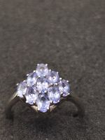Vintage 925er Silber Ring mit Tansanite Top