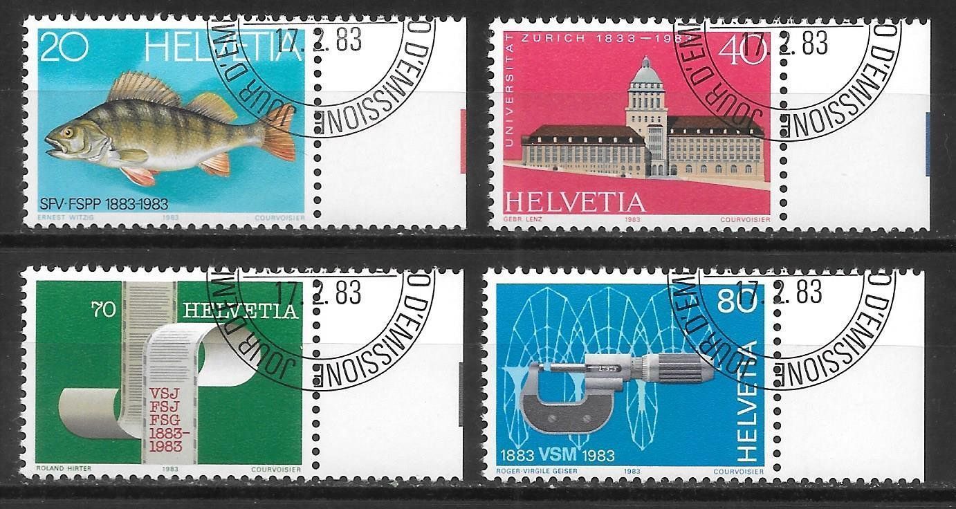 Alle Briefmarken: Serie 694 - 697 ET Halbmondstempel 17.2.1983 – Neu (gemäss Beschreibung) aus Olten von clotaldi