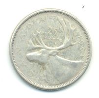 Kanada Canada 25 Cents 1961 Silber