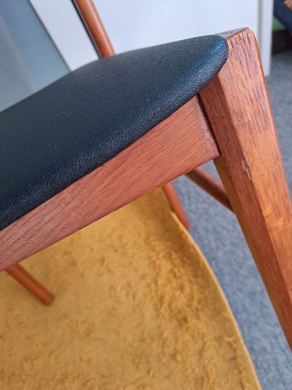 Stühle: Mid Century Teak Holz Stuhl abwaschb.Sitz – Gebraucht aus Kölliken von Upcycling-by-Mc-TAM 6