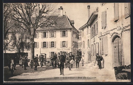 Cartoline postali: AK Colombier, Rue du Château – Usato da Berlin venduto da bartko-reher