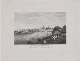Basel  Aquatinta von Isenring sehr selten