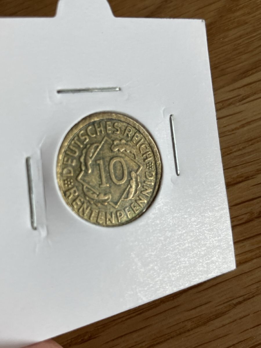 Tutti le monete: 5 und 10 Reichspfennige 1924  – Usato da St. Gallen venduto da Rennicky 3