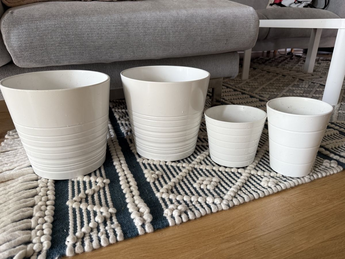 Ikea Vasi per fiori: 4 Übertöpfe 2x grosse und 2x kleine – Usato da Winterthur venduto da ivule2000