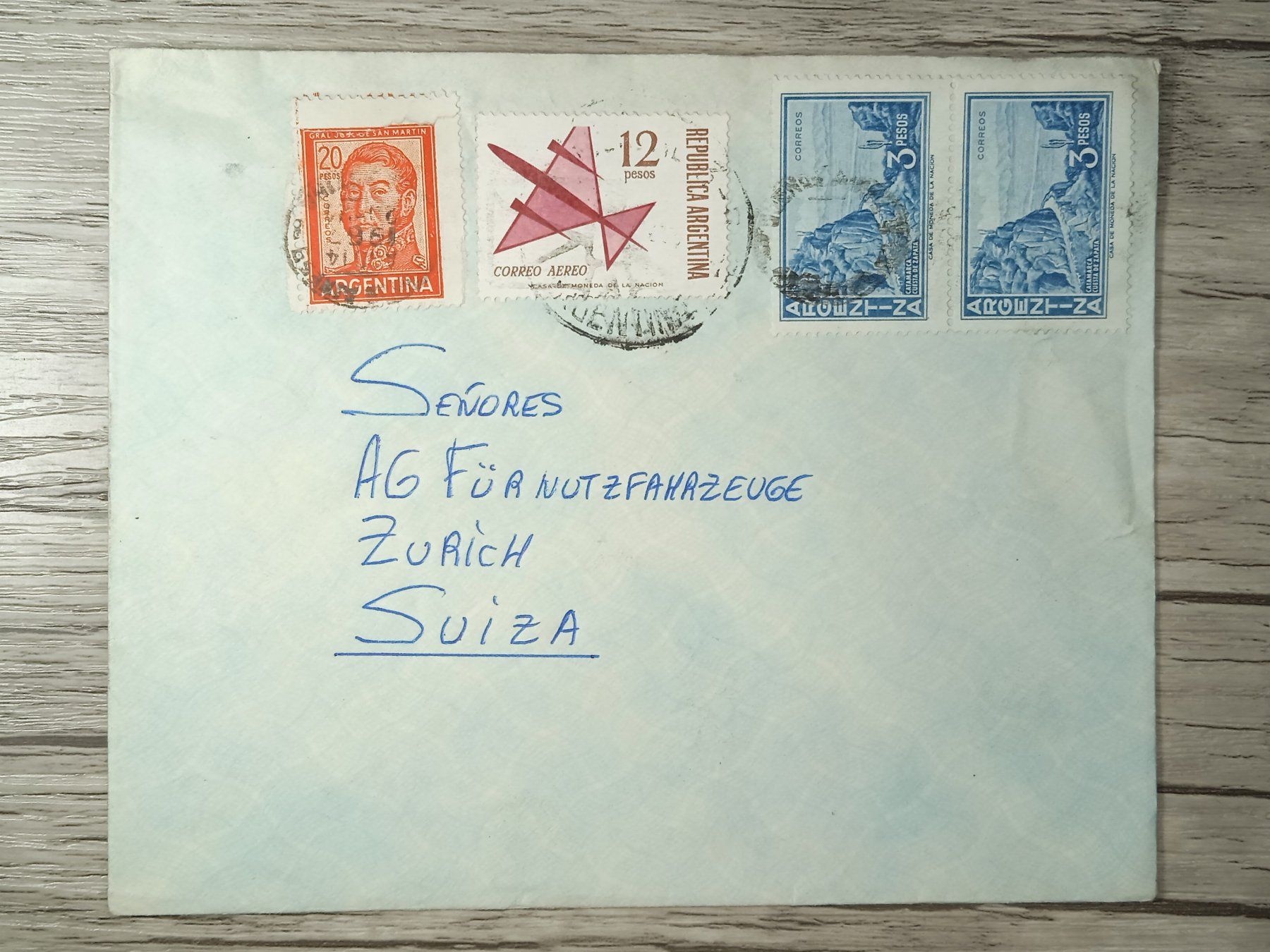 Alle Briefmarken: TR45 Enveloppe + Timbre Argentine 19xx – Gebraucht aus Cousset von Patrick_Collections