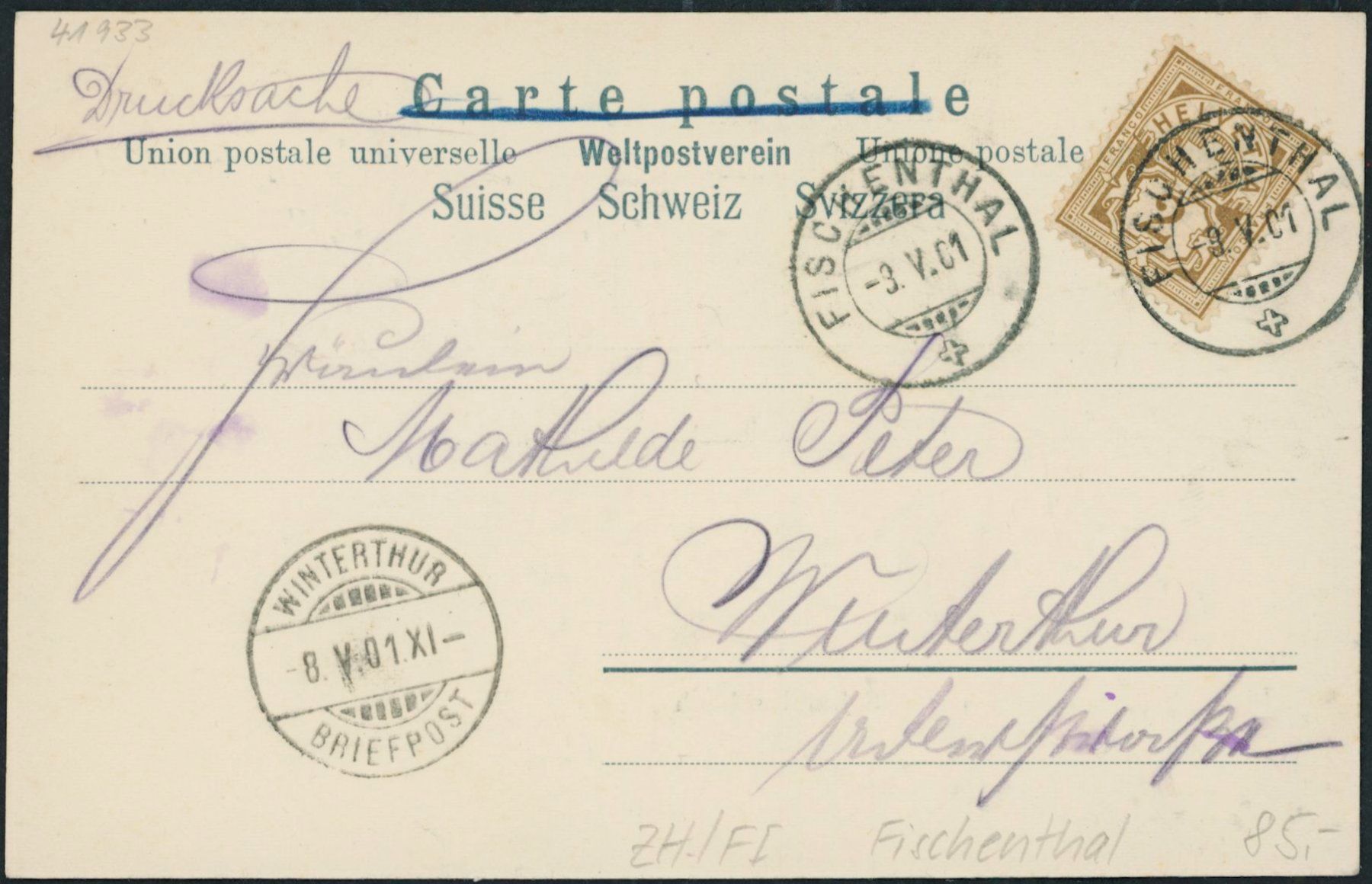 Cartoline postali: ZH Fischenthal – Usato da Schindellegi venduto da Jonathan77 1