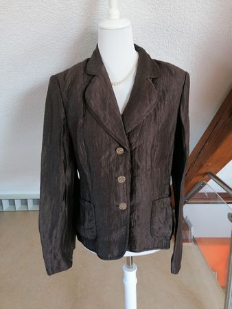 Gerry Weber Damenblazer Gr. 38 Leinen braun