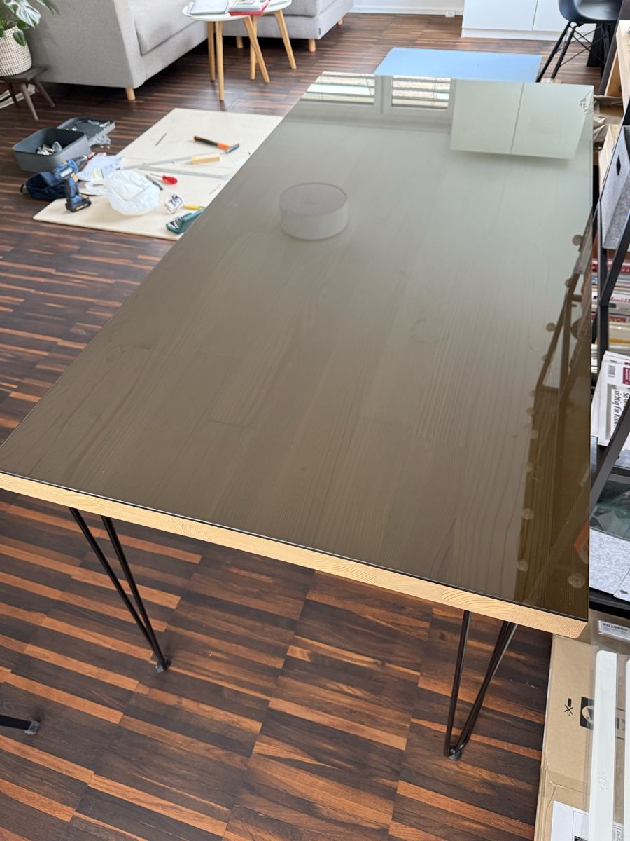 Tavoli: Esstisch Massivholz mit Glasplatte – Usato da Zürich venduto da ans_299 1