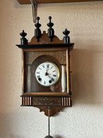 Antiker Wandtelleruhr 19. Jh., sehr dekorativ, funktioniert 