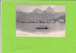 Brunnen und die Mythen-Fischerboot--1909 ab Brunnen