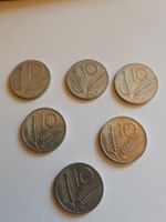 Lot de 6 monnaies 10 Lire Italie 1951-1975