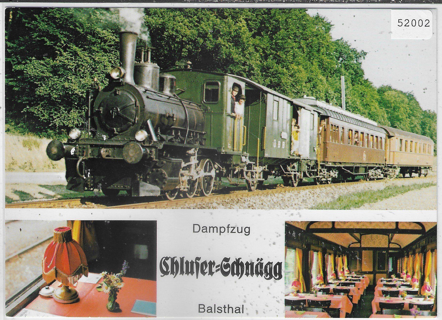 Ansichtskarten: Dampfzug Chluser-Schnägg - Oensingen-Balsthal-Bahn – Gebraucht aus Ettingen von Kartenplanet