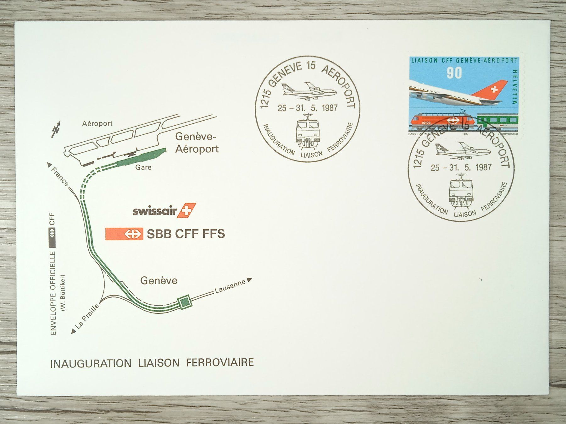 Alle Briefmarken: TR10 Enveloppe + Timbre Suisse 1987 – Gebraucht aus Cousset von Patrick_Collections