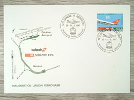 TR10 Enveloppe + Timbre Suisse 1987