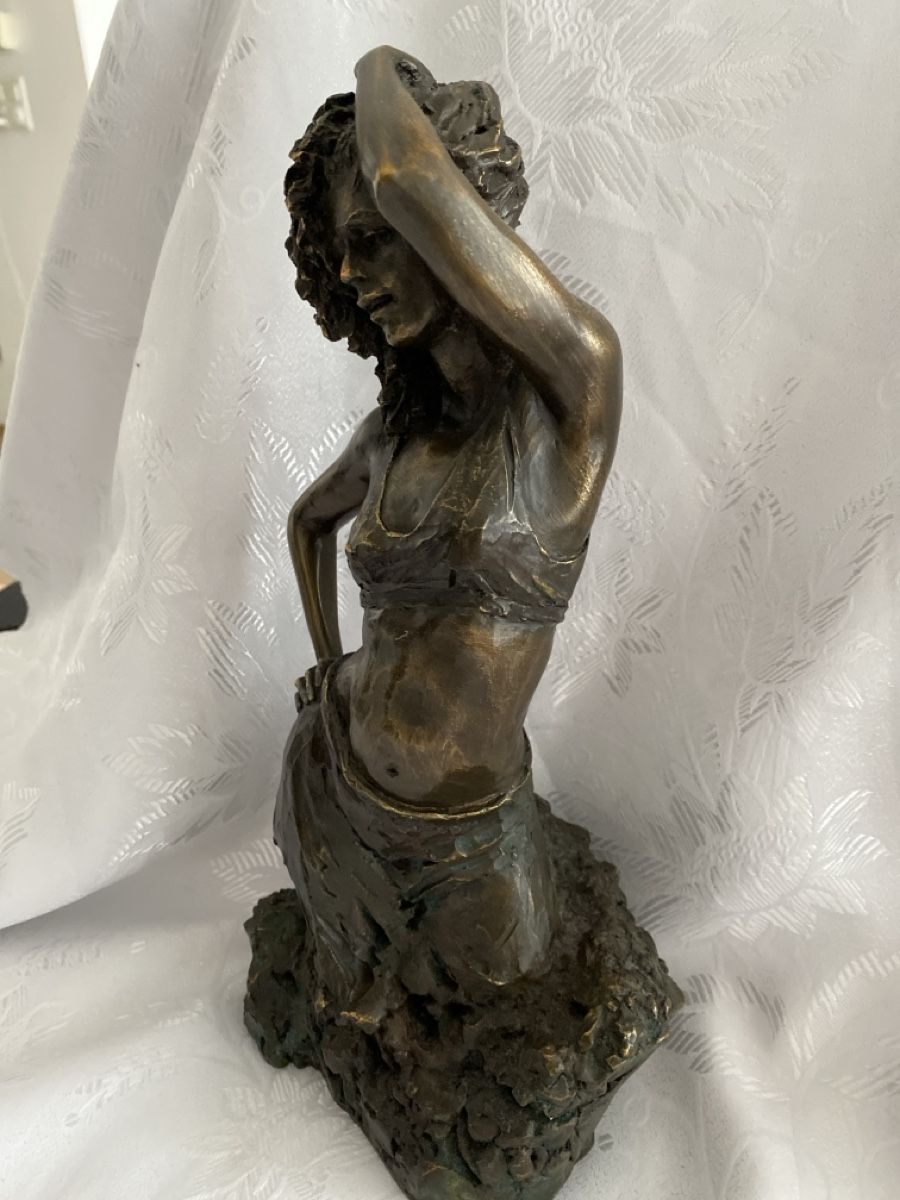Statuette: Bronze Figur - Elegante Dame, Kunstobjekt, Deko, Top! – Usato da Dübendorf venduto da cchiarello 3