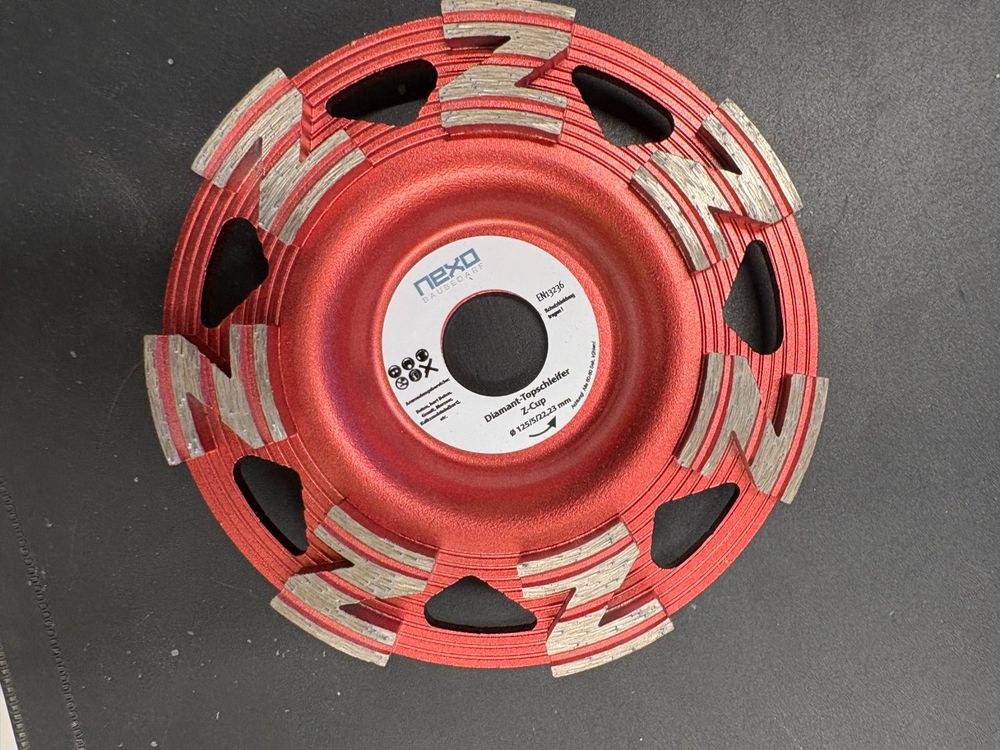 Nordmann Diamant-Topfschleifer PKD-CUP 125 mm x 22,23 mm mit 6 Segmenten