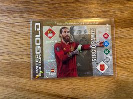 Seltene Gold Limited Edition Sammelkarte von Sergio Ramos.