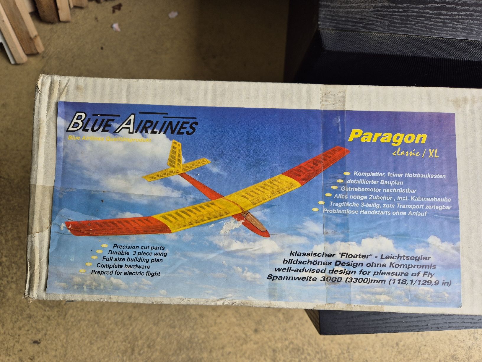 Modellsegelflugzeug Paragon von Blue Airlines (Gebraucht) in Wattenwil ...