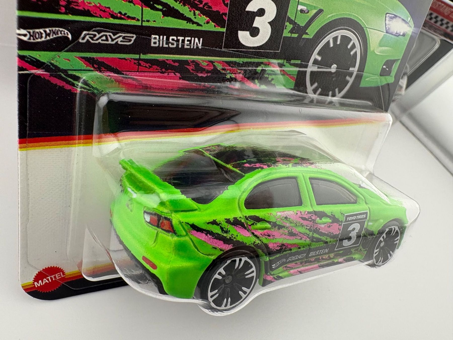 Hot Wheels Modellini d'auto: Hot Wheels 2008 Mitsubishi Lancer Evolution Neon Speeders – Nuovo e nell'imballaggio originale da Flawil venduto da HeisseReifen 3