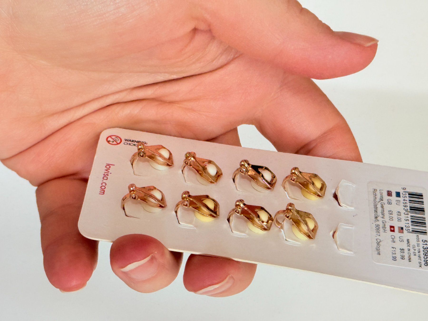 Orecchini pendenti & Orecchini a lobo: Lot de 8 clips d'oreilles Lovisa – Nuovo e nell'imballaggio originale da Genève venduto da AGBERG 4