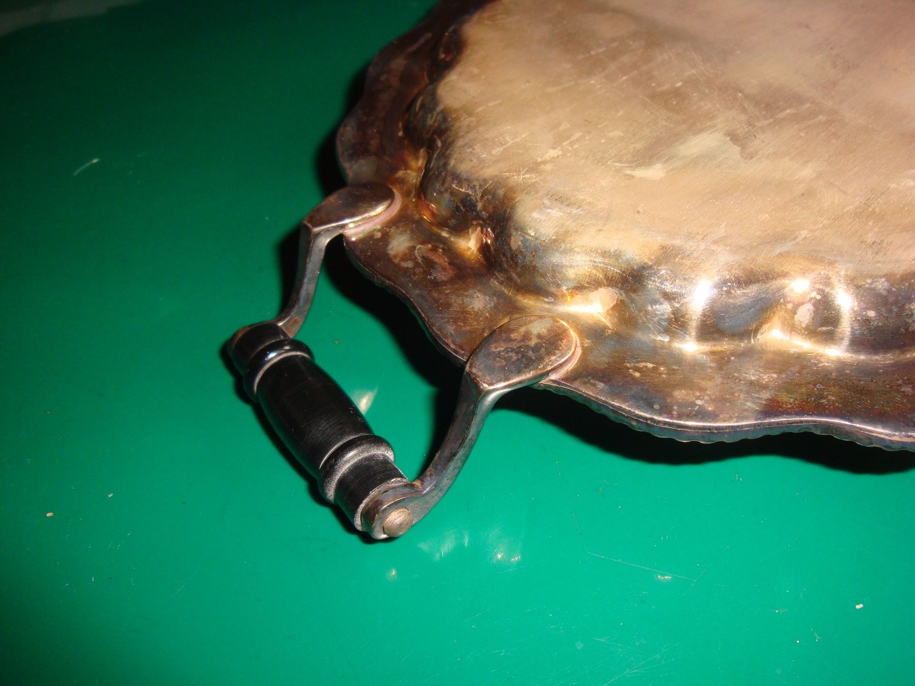 Tablet PC: Plateau mit Henkeln, versilbert, Vintage – Gebraucht aus häusernmoos von buc_8ftk 4