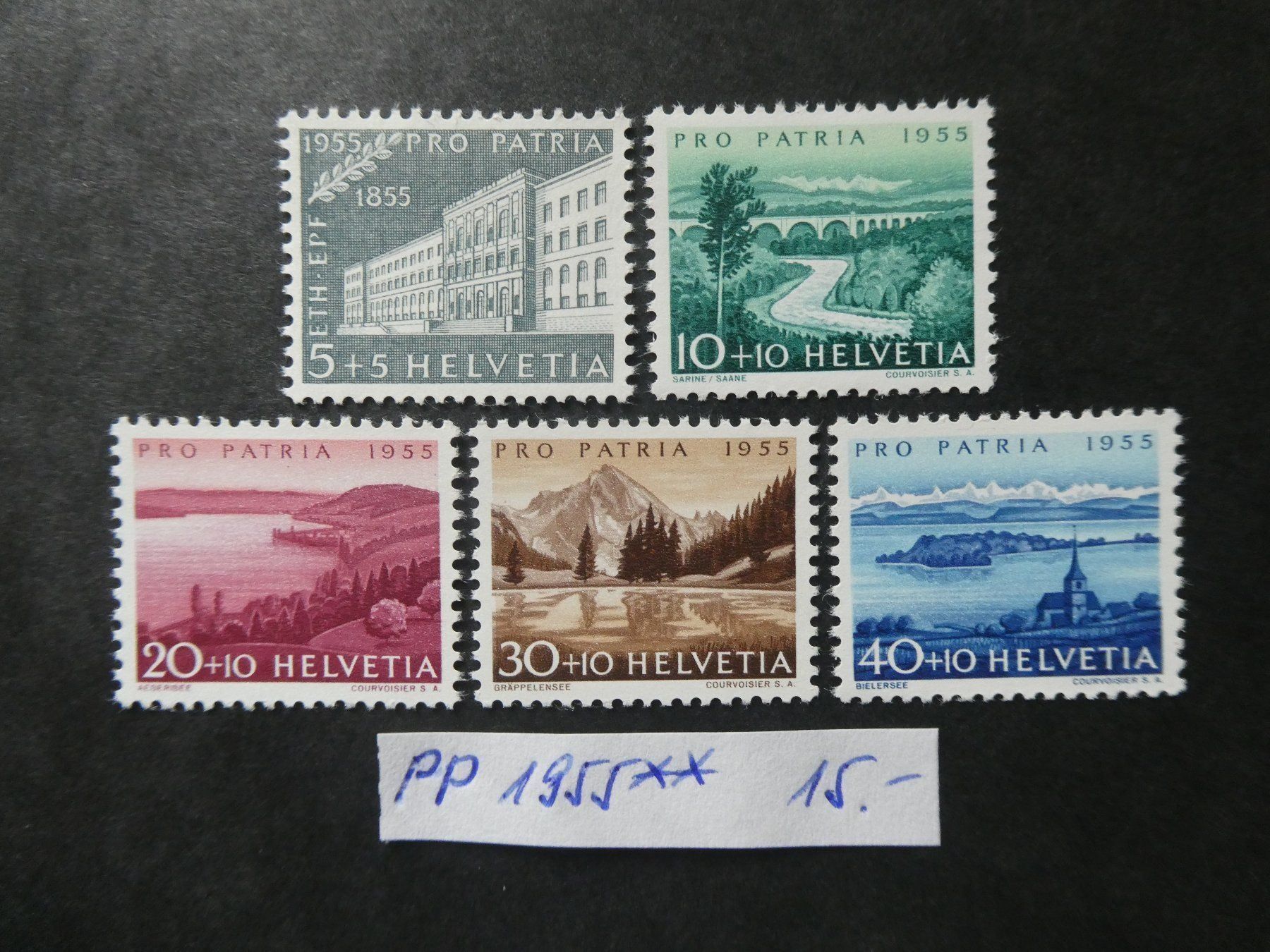 Tutti i francobolli: Pro Patria 1955 postfrisch – Usato da Lausen venduto da Herbamare01