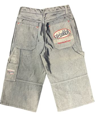 Shinny Short Baggy Jeans Eminem Shady Vintage Y2K Gr 27