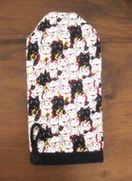 Backhandschuh Grillhandschuh, Katzen Maneki Neko, Handarbeit