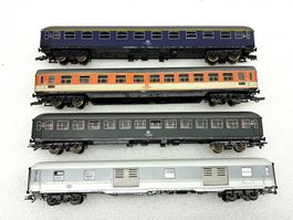 Roco Trix= 4x Personenwagen DB Aüm - ABüm - Büm - Gepäckwg