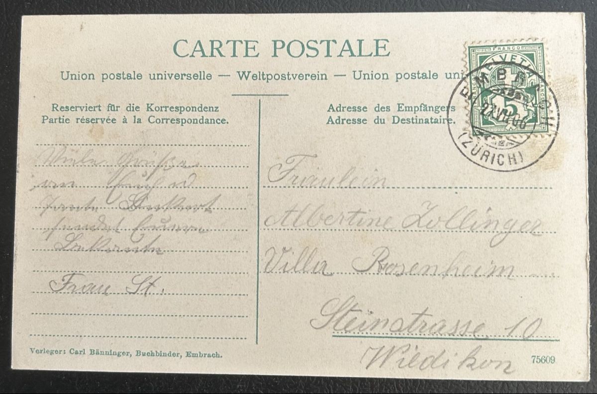 Cartes postales: AK Embrach 1906 – D'occasion à Horw par Tellbub 1