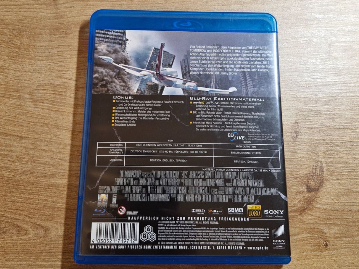 Alle DVDs: 2012 (2009) Bluray – Gebraucht aus Pfungen von Whitie 1