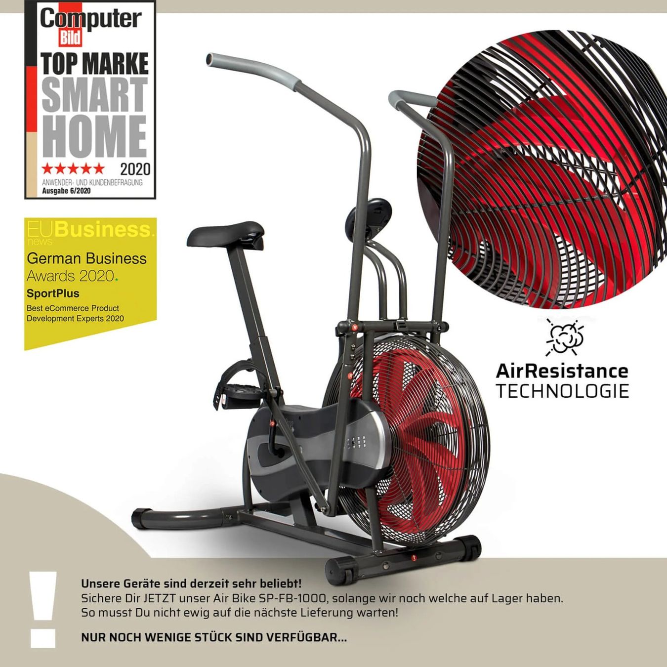 Hometrainer: Air Bike - Hometrainer - Heimtrainer – Nuovo e nell'imballaggio originale da Winterthur venduto da aredo 6