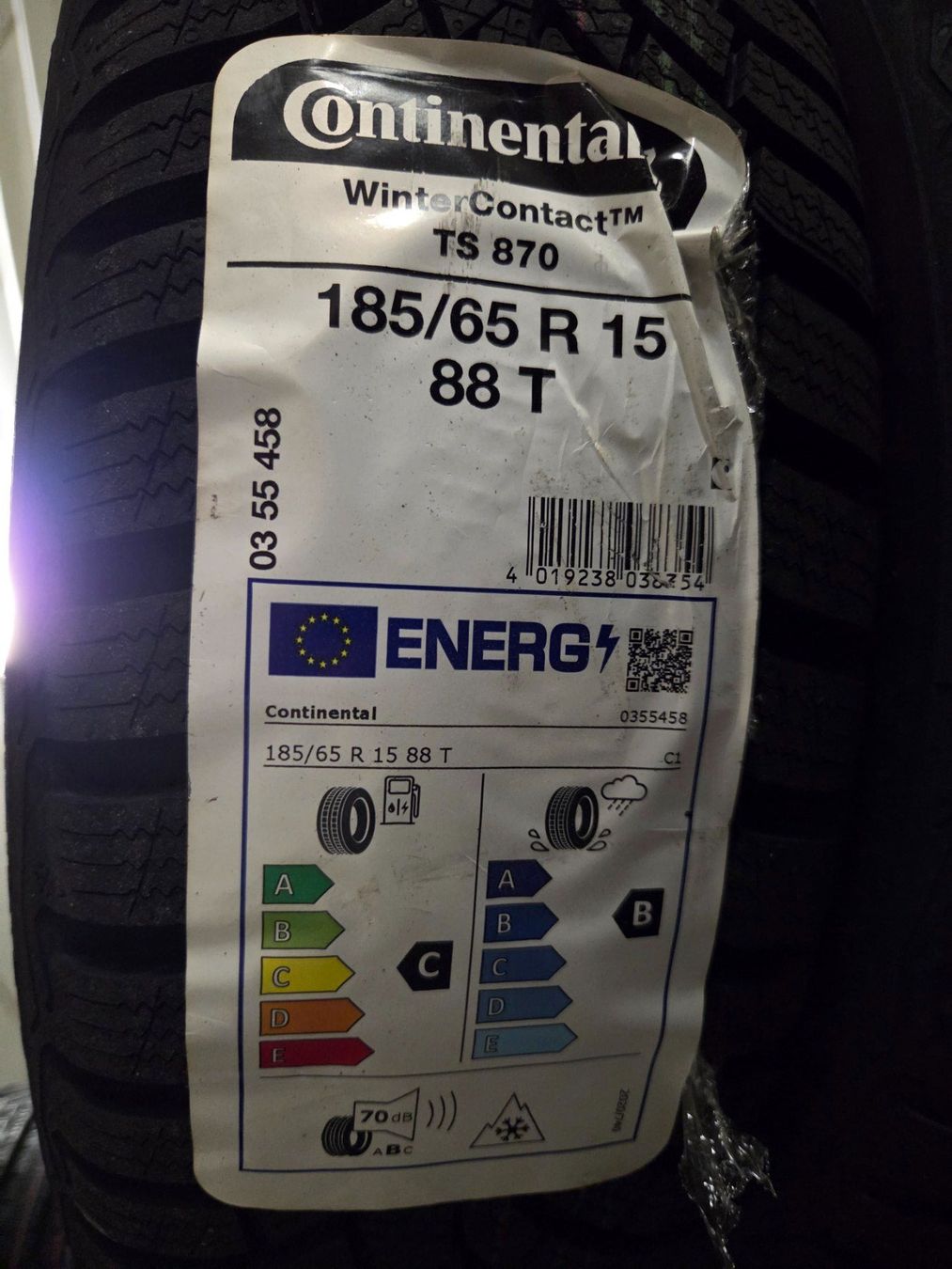 Continental Pneus & Roues: 4 Winterpneu Conti 185 65 15 – Neuf (Voir description) à Cham par AMAG_RETAIL_ZUG